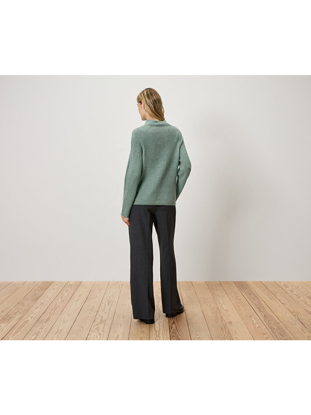 Yeşil Kadın Kazak, Saç Örgü, Adaçayı-1