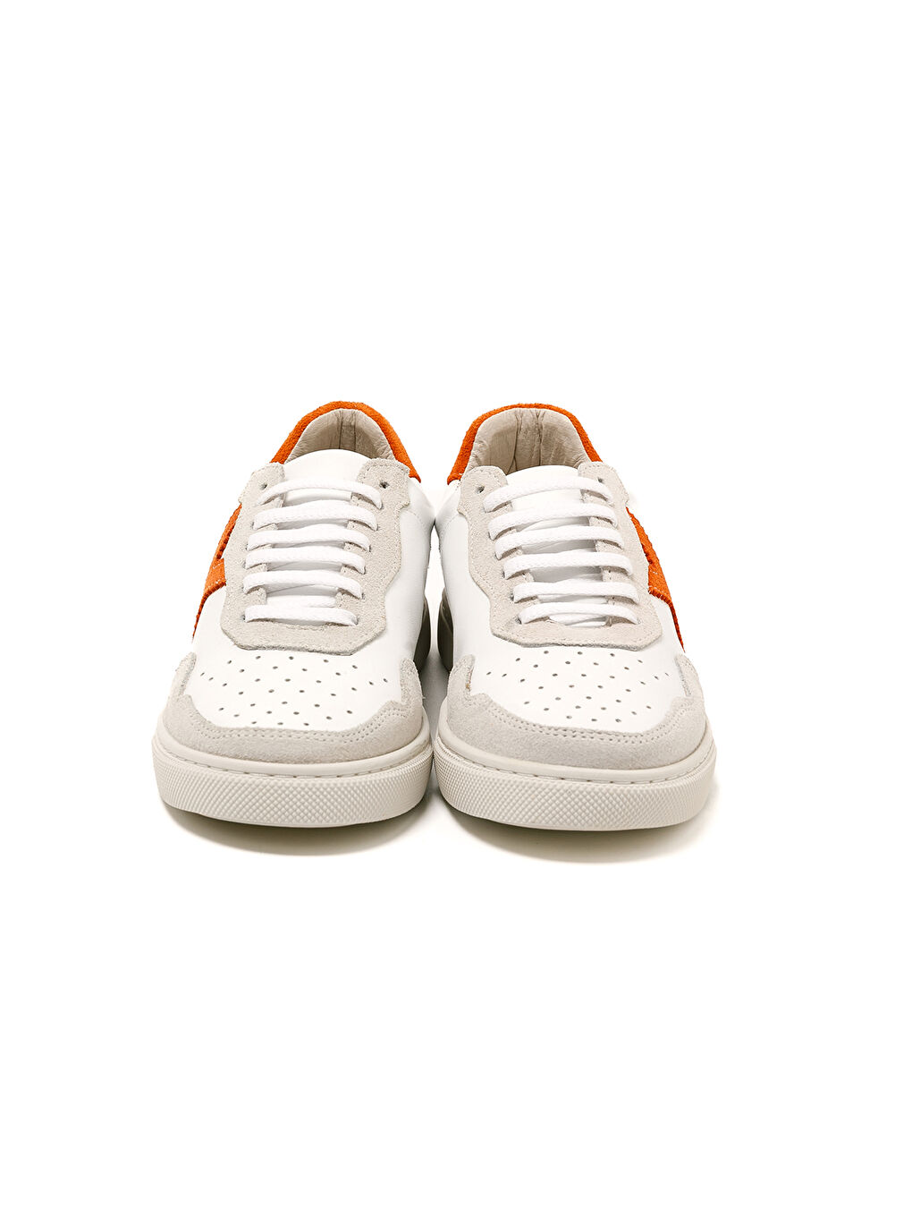 Kadın Sneaker ( Günlük) RC-25Y-006-M44 Beyaz Cilt-Oranj Süet-3