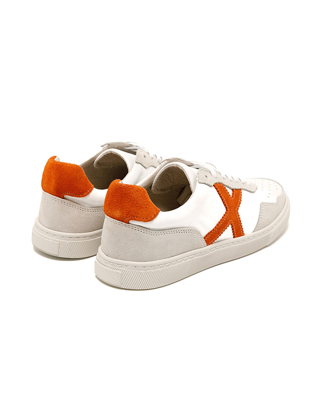 Kadın Sneaker ( Günlük) RC-25Y-006-M44 Beyaz Cilt-Oranj Süet-4