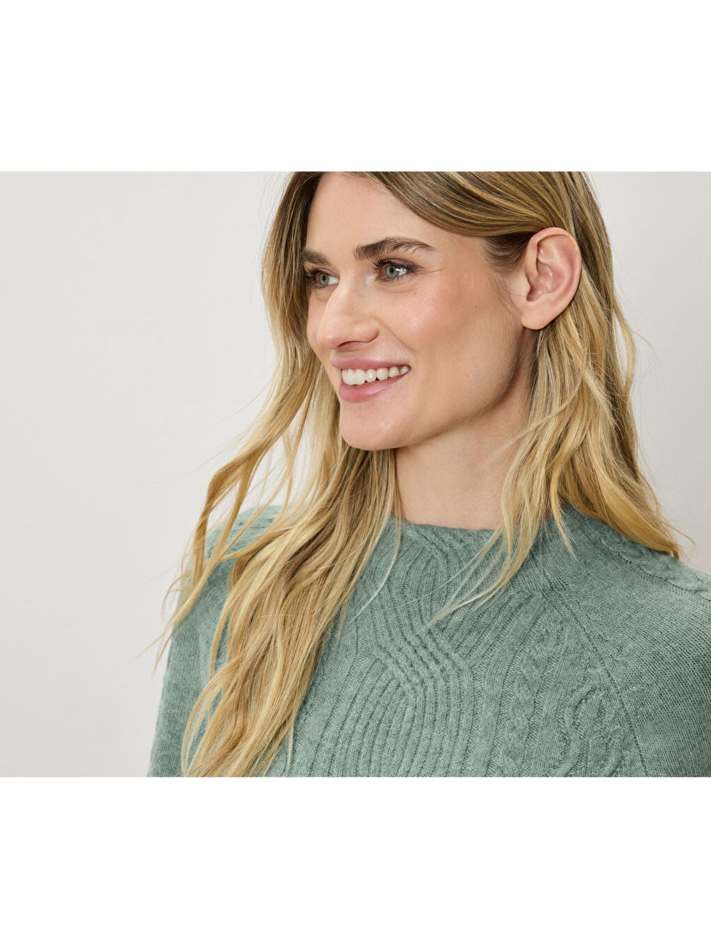 Yeşil Kadın Kazak, Saç Örgü, Adaçayı-2