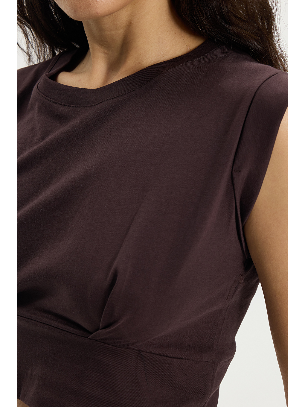Kahverengi Kadin Kisa Pİlelİ Rdn-2320 Crop-2