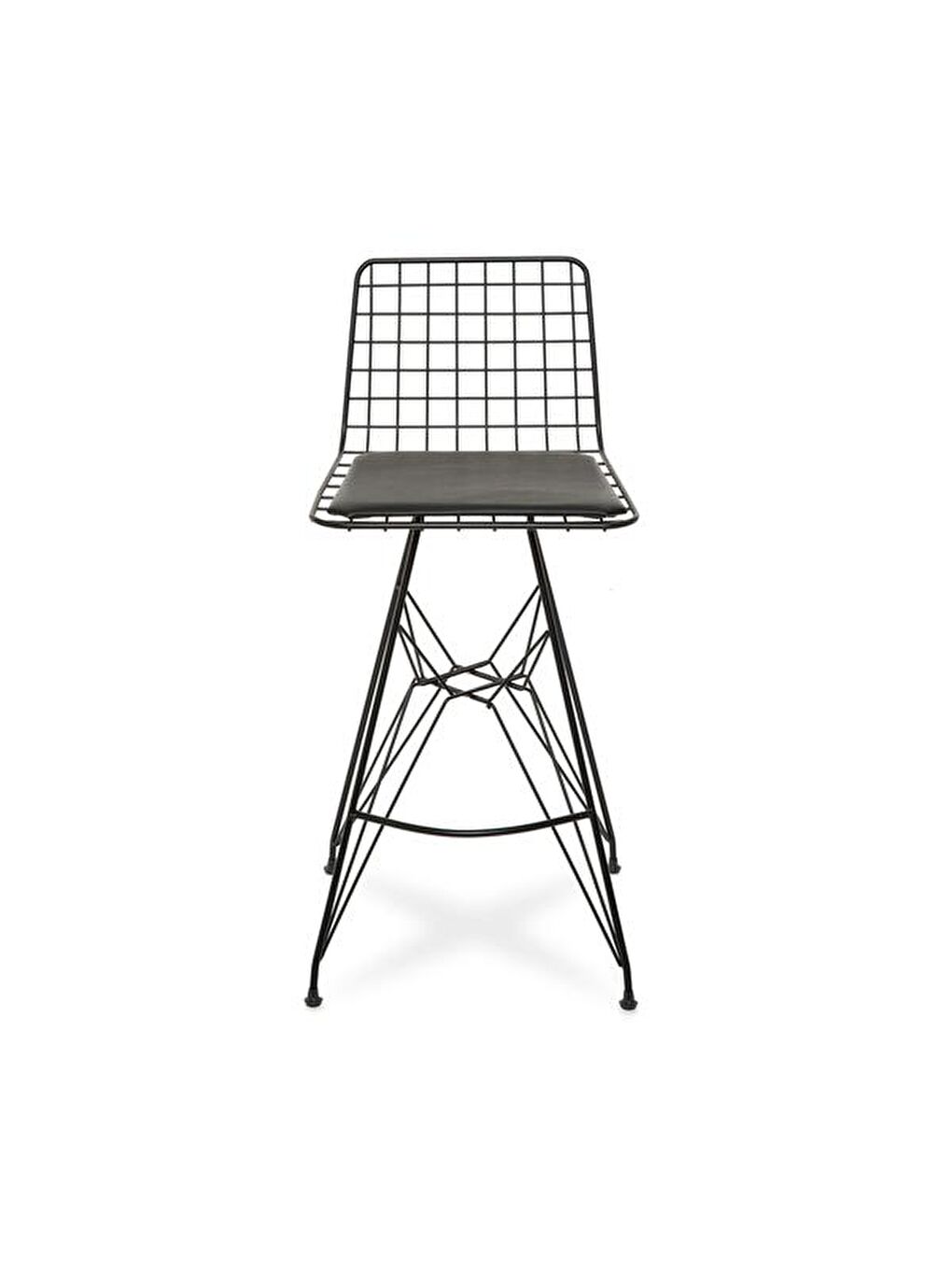 2'li Tel Bar Taburesi - Siyah-2