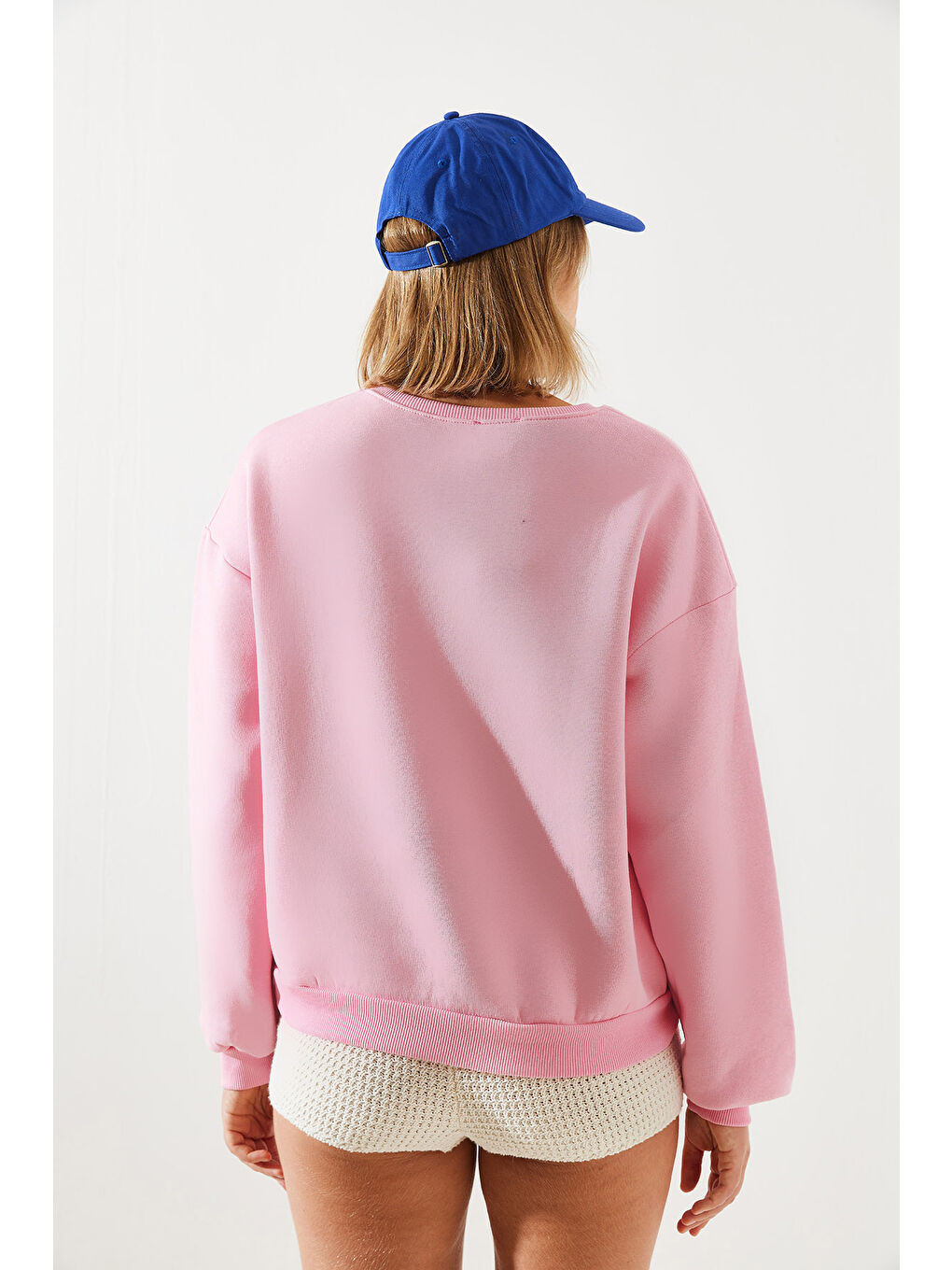 SHADE Pembe Kadın Nakışlı İplik Sweatshirt - 2