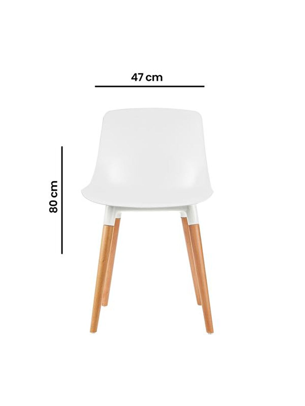 Shell Eames Düz Sandalye - Beyaz-5