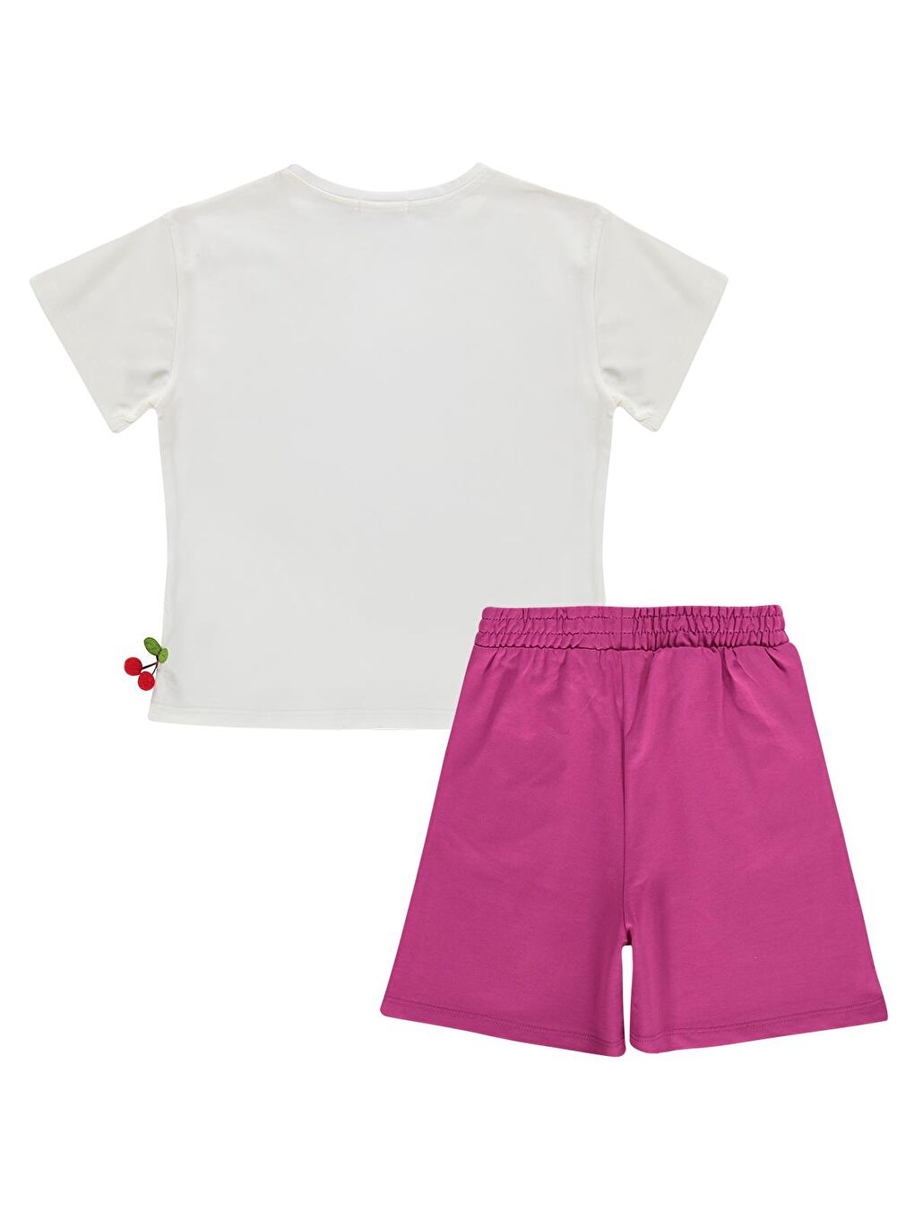 Girls Cherry Bomb Baskılı 6-9 Yaş Takım - Ekru-2