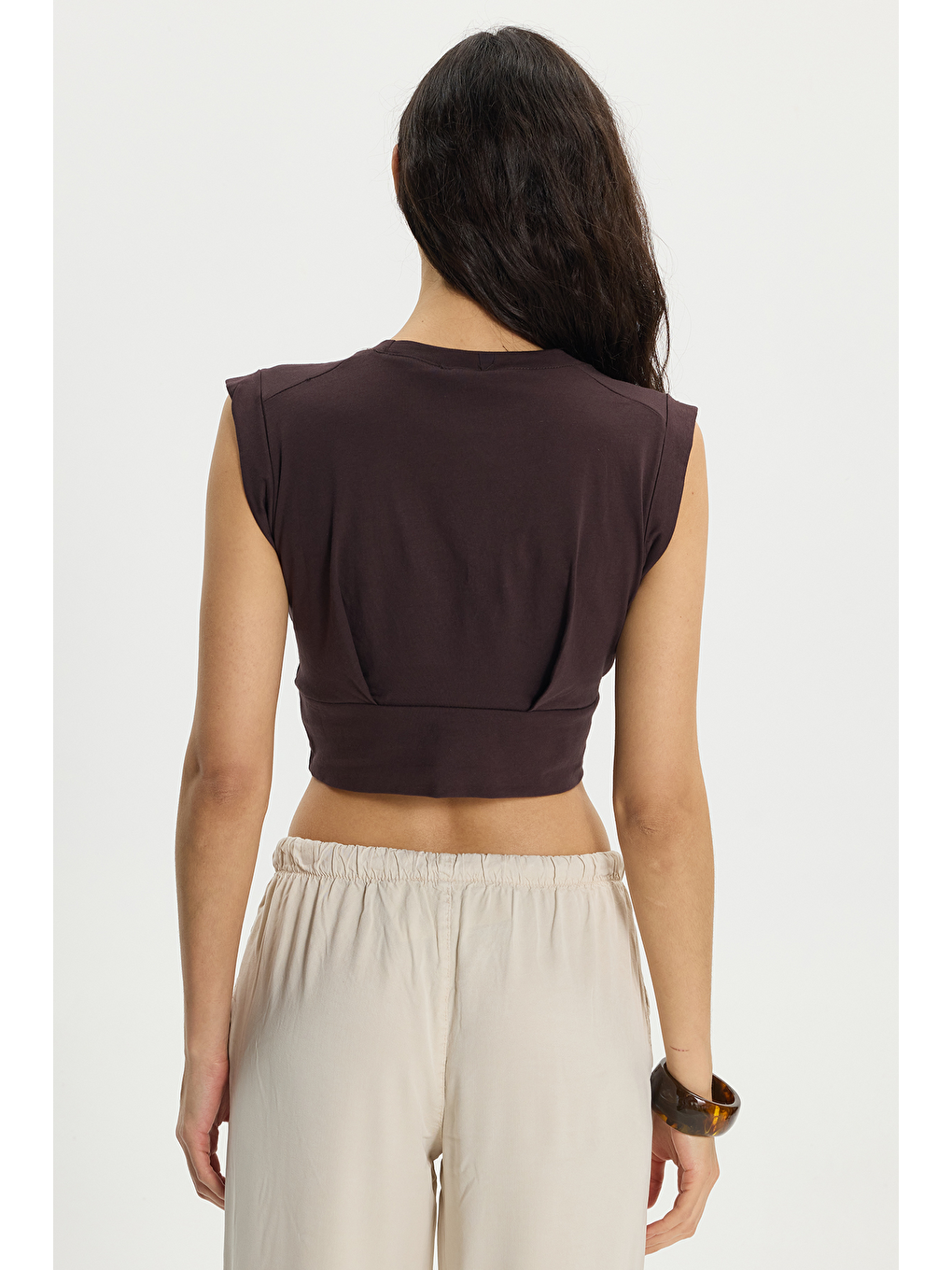 Kahverengi Kadin Kisa Pİlelİ Rdn-2320 Crop-7