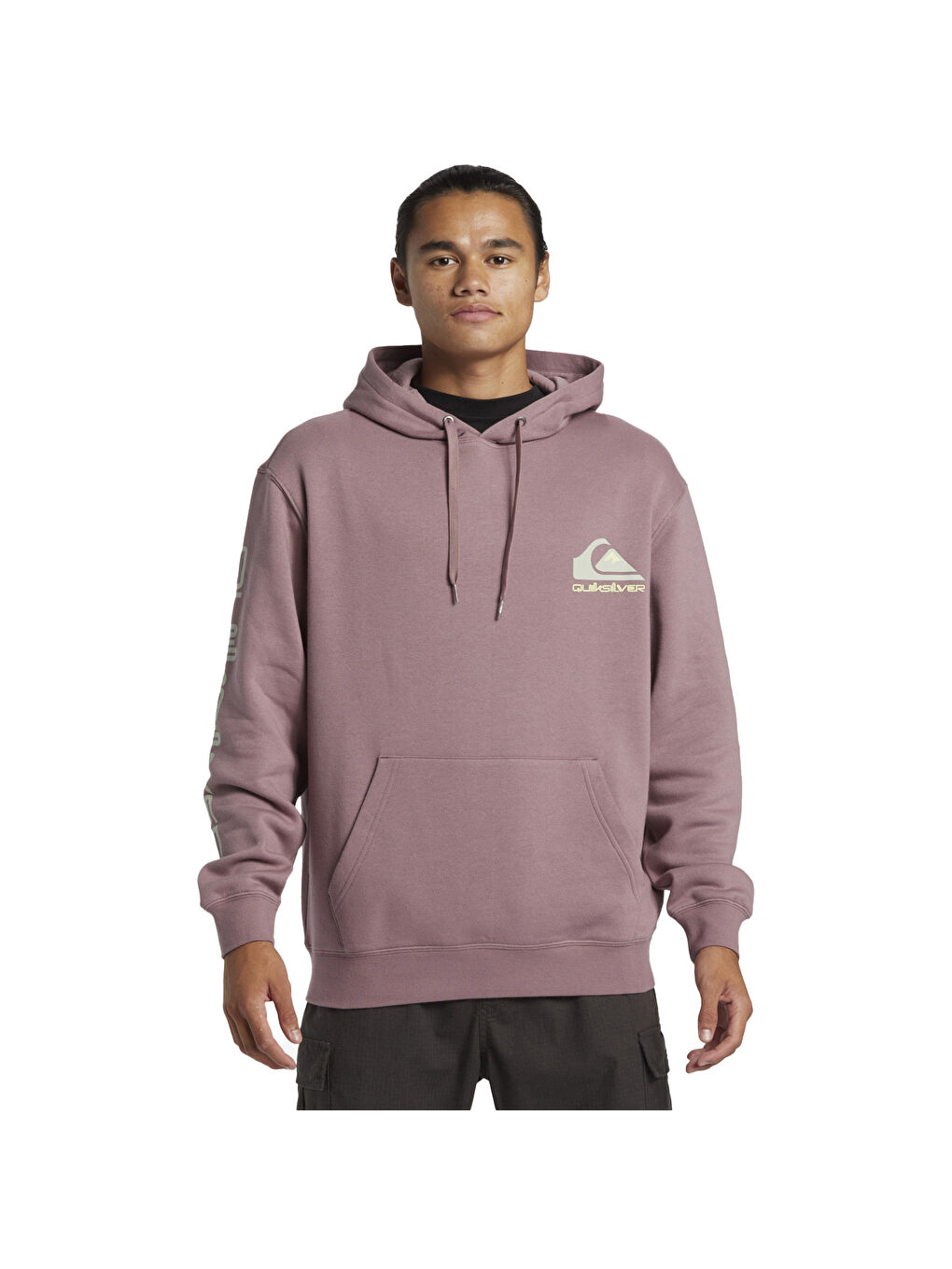 Omni Logo Hoodie Erkek Mor Kapüşonlu Sweatshirt