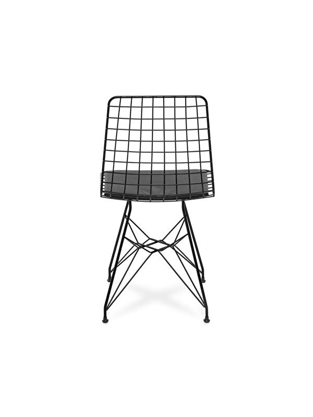 4'lü Tel Sandalye - Siyah-4