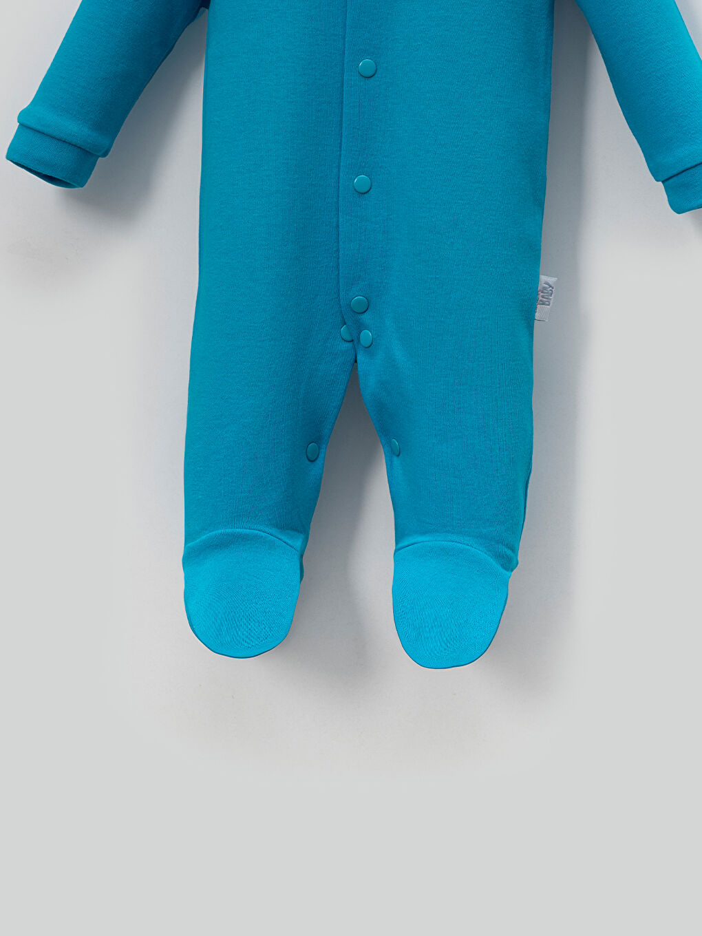 Turkuaz Önden Çıtçıtlı Bebek Tulum Pamuk  Pratik ve Tasarım-1