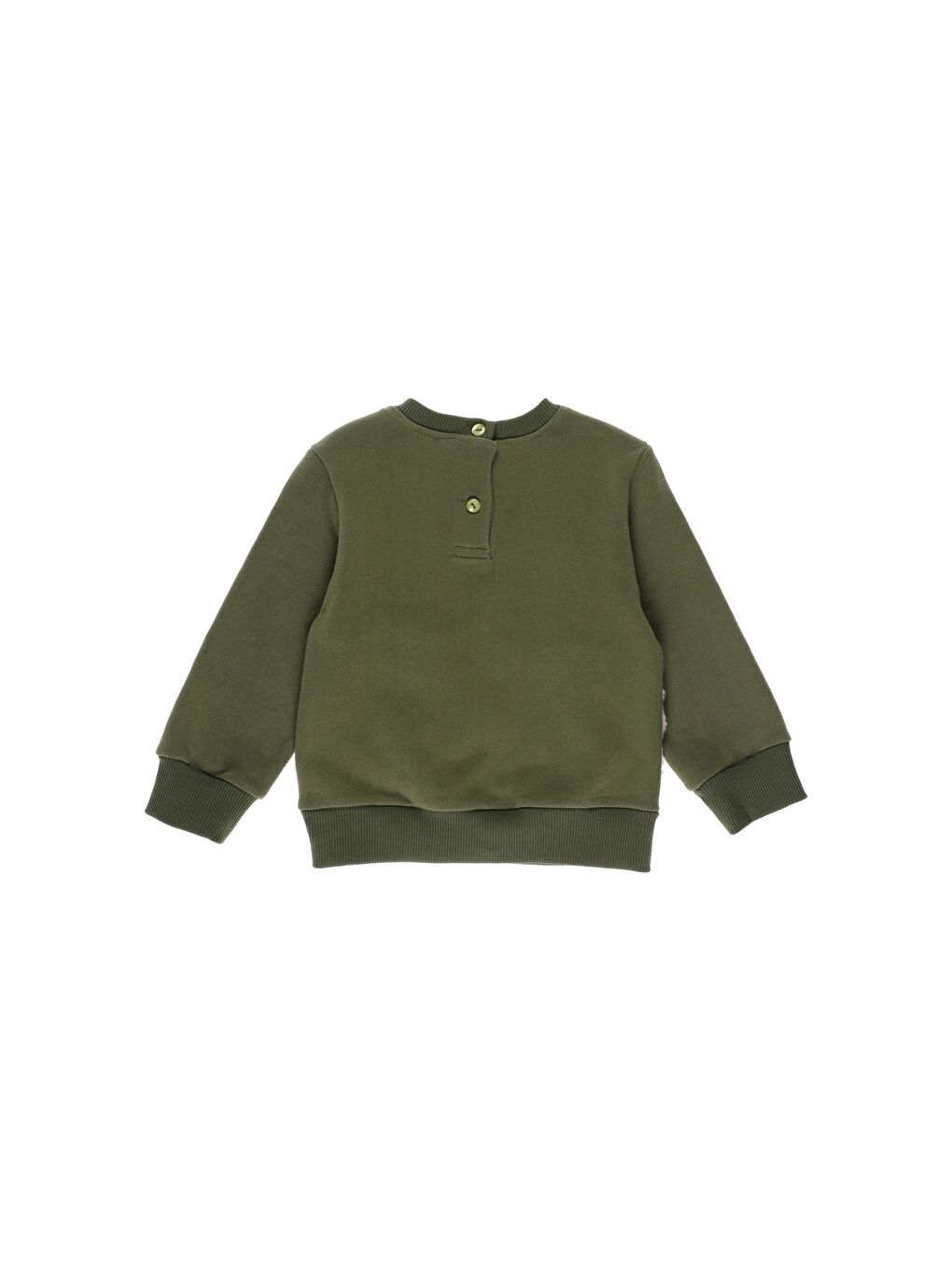 Panço Yeşil Kız Çocuk  Pelüş Kürk Detaylı Sweatshirt - 1