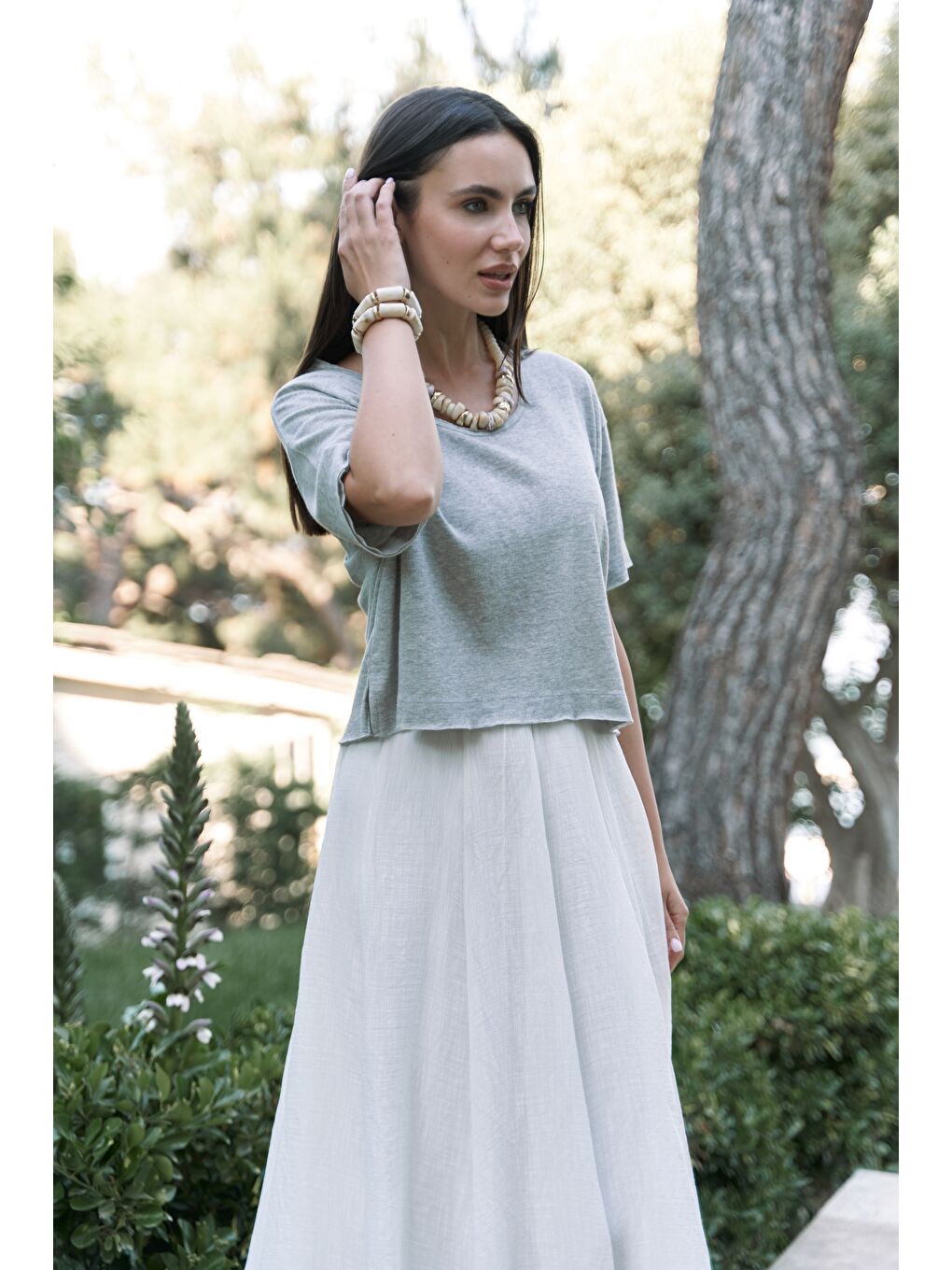 Ripley Yarım Kol Gri T-Shirt-1