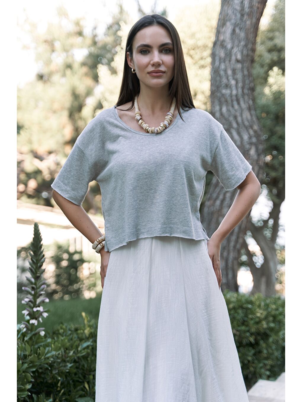 Ripley Yarım Kol Gri T-Shirt-2