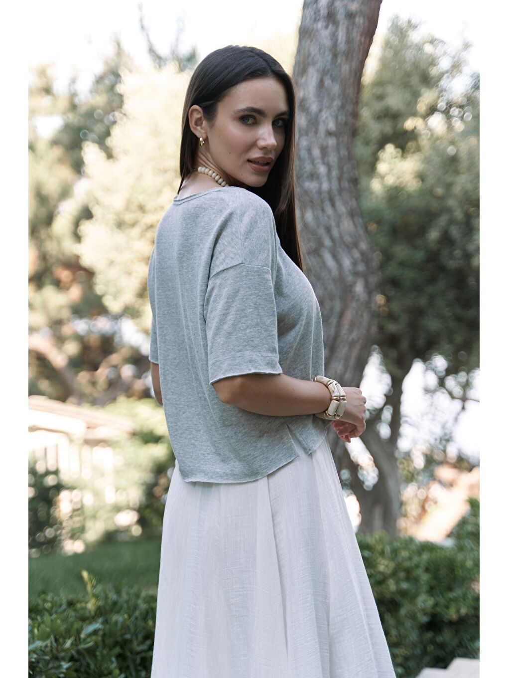 Ripley Yarım Kol Gri T-Shirt-3