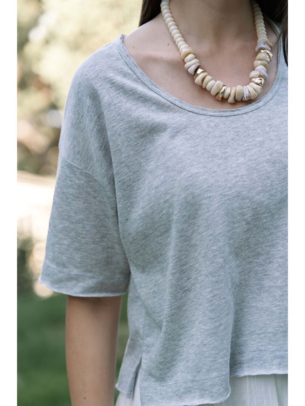 Ripley Yarım Kol Gri T-Shirt-7