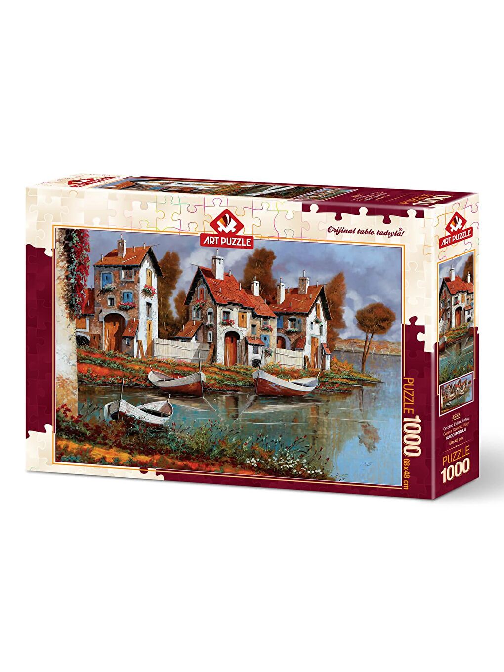 Art Puzzle Karışık 1000 Parça Puzzle Cerchıo Evleri, İtalya - 1