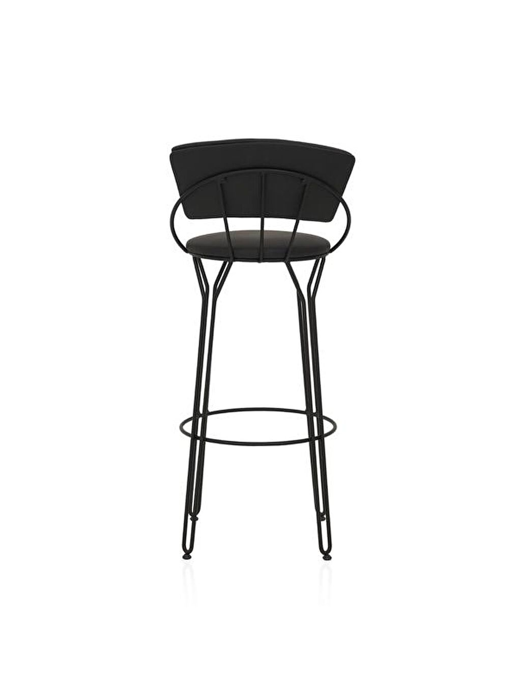 Modern Metal Bar Taburesi - Siyah-1