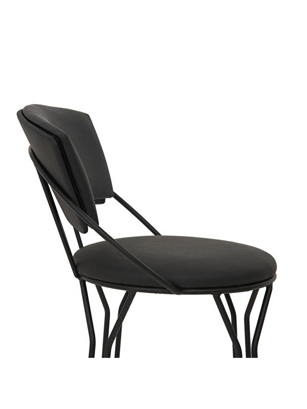 Modern Metal Bar Taburesi - Siyah-3