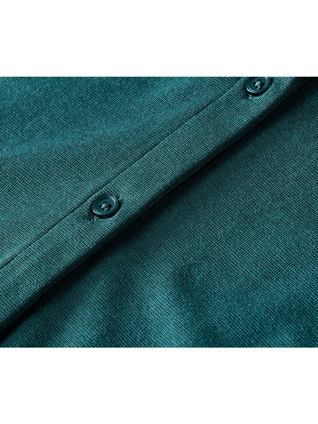 Kadın Bluz, Uzun Kol, Düğmeli, Petrol-6