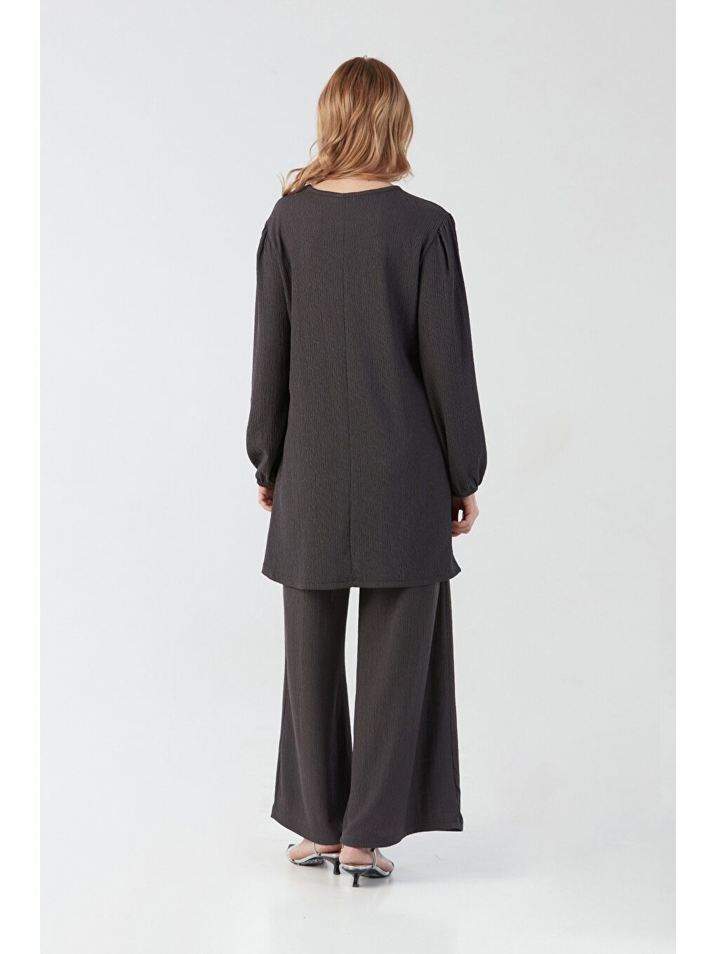 Antrasit Fullamodest Bürümcük Kumaş 2 Li Takım-2