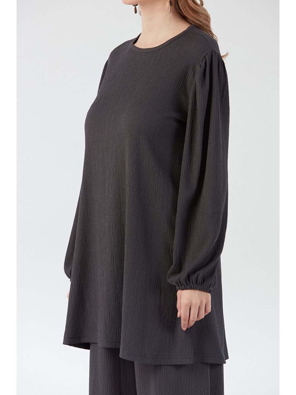 Antrasit Fullamodest Bürümcük Kumaş 2 Li Takım-4