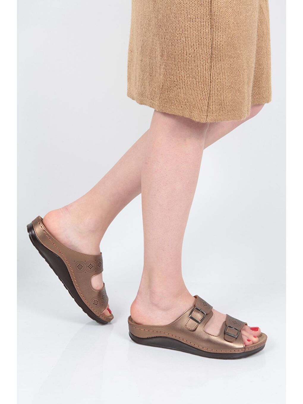 Turuncu 107009 Kadın Konfor Anatomic Terlik-1