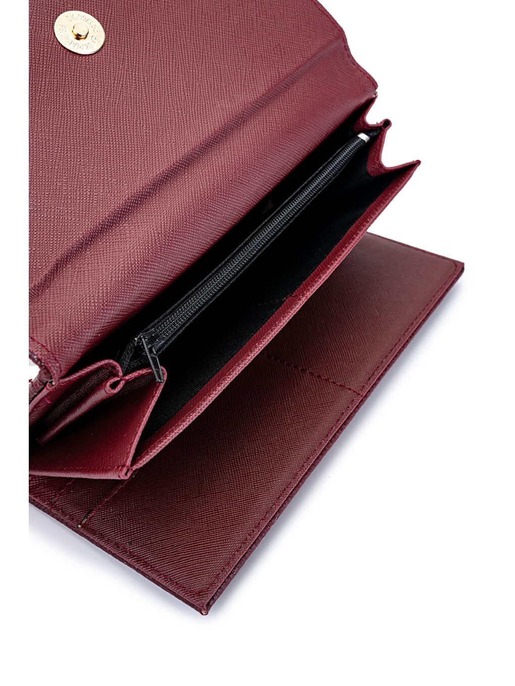 Zarf Detaylı Suni Deri Kadın Cüzdan Bordo ZC183-2