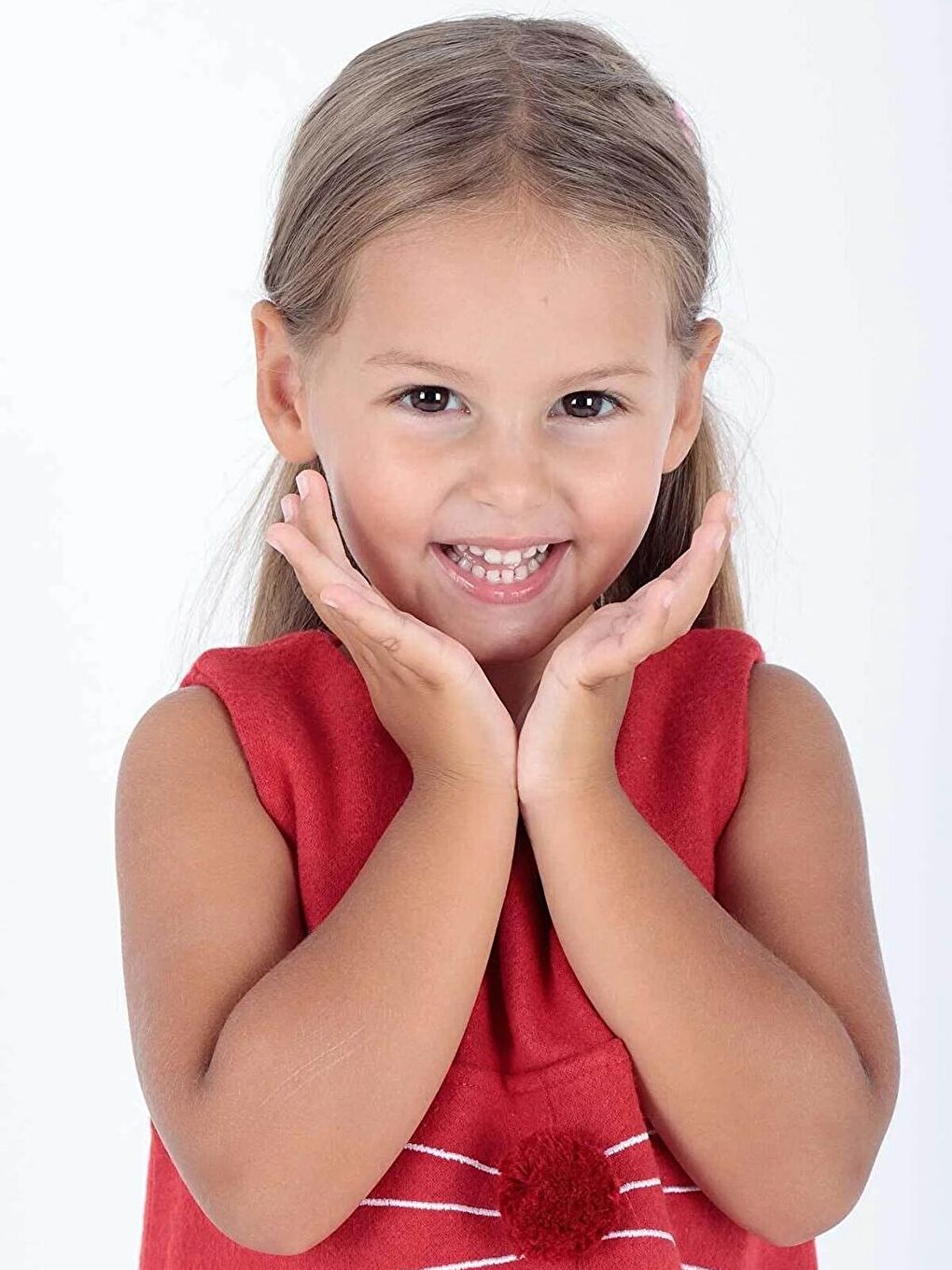 Kırmızı AHENK KİDS AK520566 KIZ KEDİ BASKILI ELBİSE-3