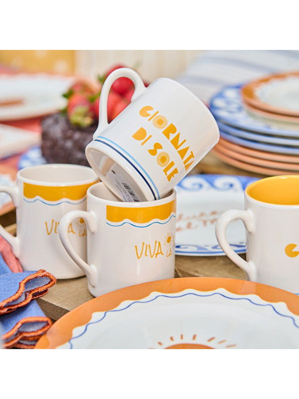 Renksiz Kitchen Viva La Viva Kupa - Renkli - 210 ml-3