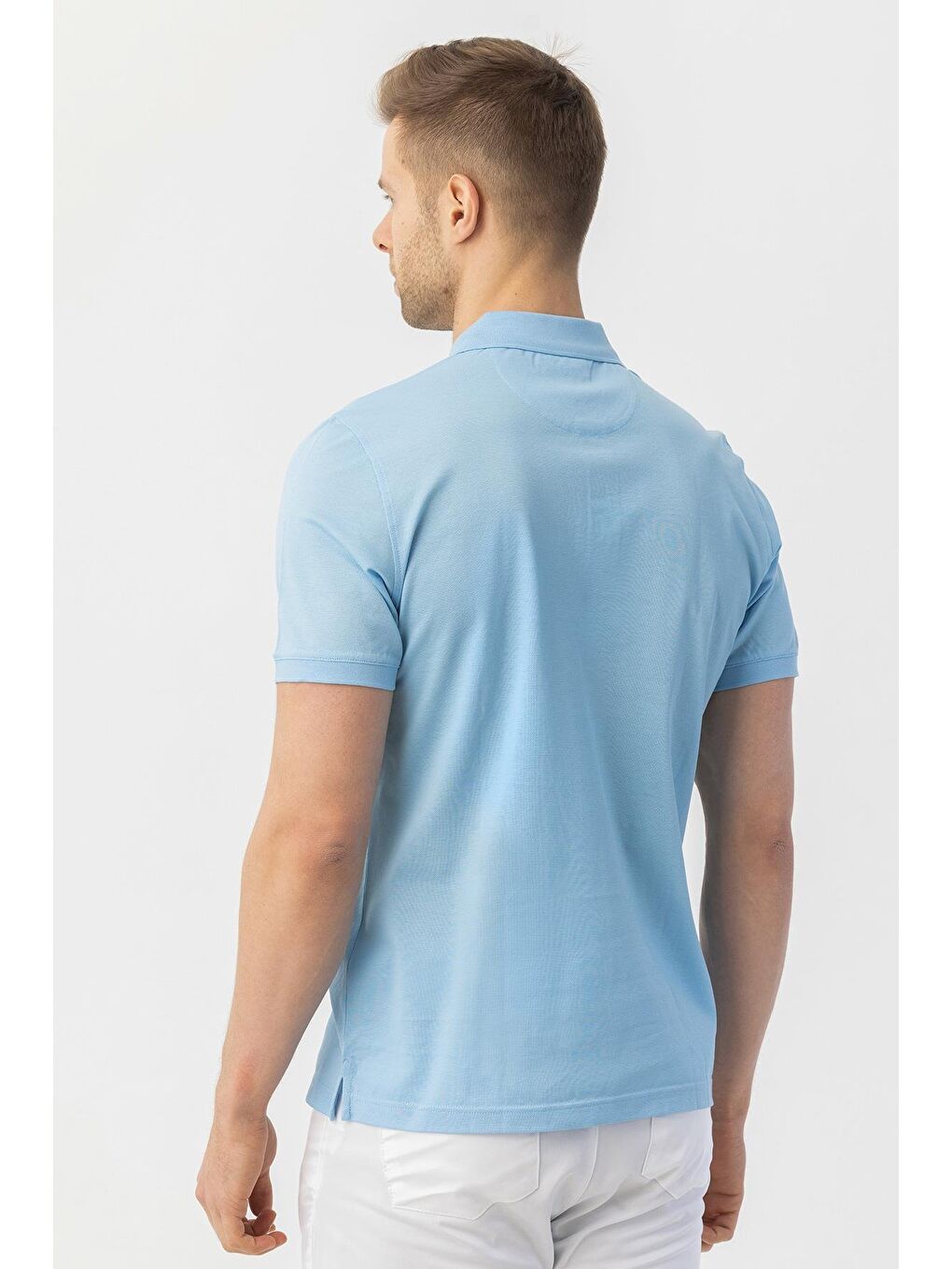 Giotelli Açık Mavi Regular Fit %100 Pamuk Polo Yaka Erkek Tişört-2