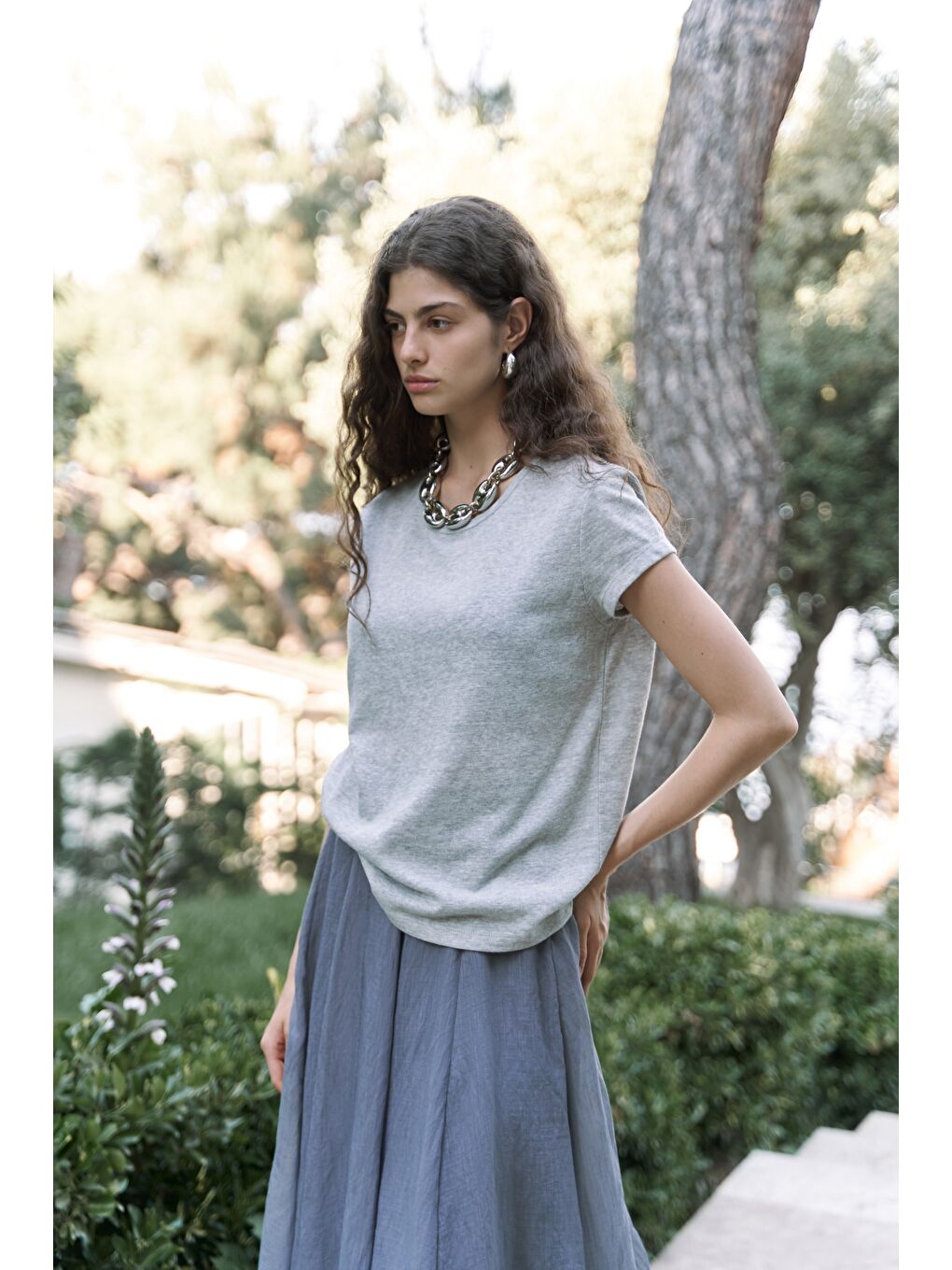 Suva Kısa Kol Gri T-Shirt-2