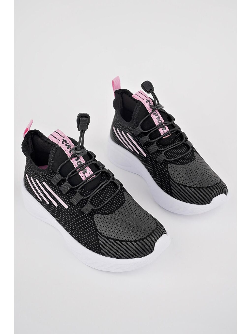 Muggo Pudra Pembe LUPİN Günlük Unisex Çocuk Bağcıklı Rahat Sneaker Spor Ayakkabı