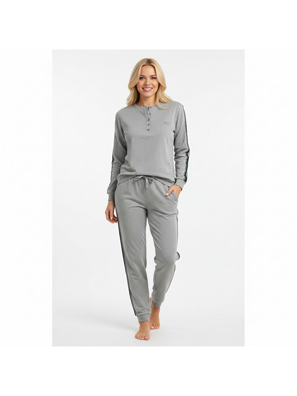 Karışık Kadın Pamuklu 3 Adet 2'Li Pijama Takımı Bb2219-3