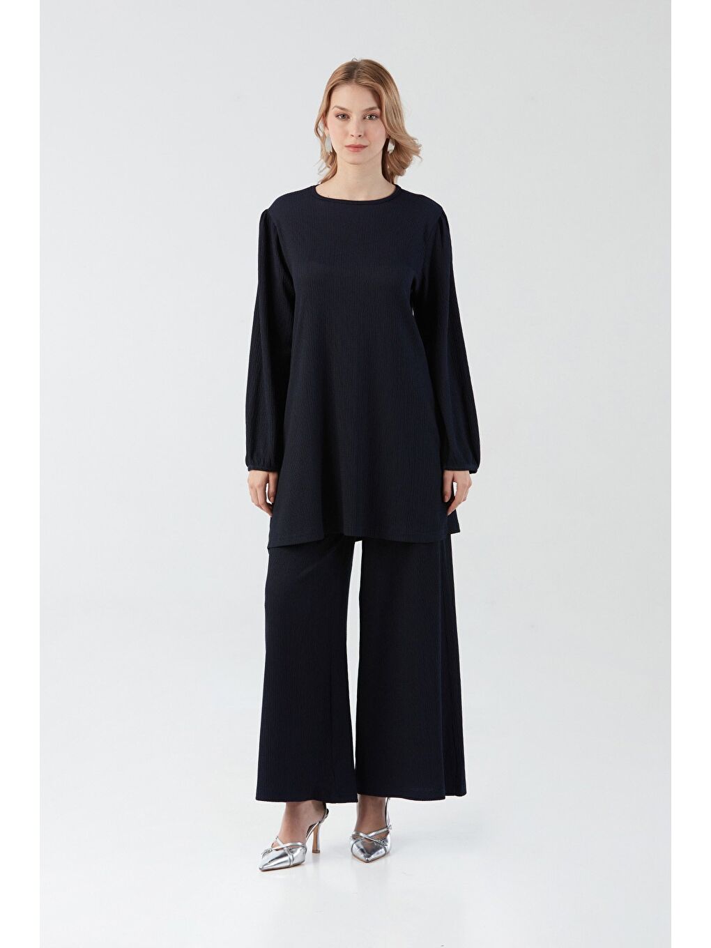 Lacivert Fullamodest Bürümcük Kumaş 2 Li Takım