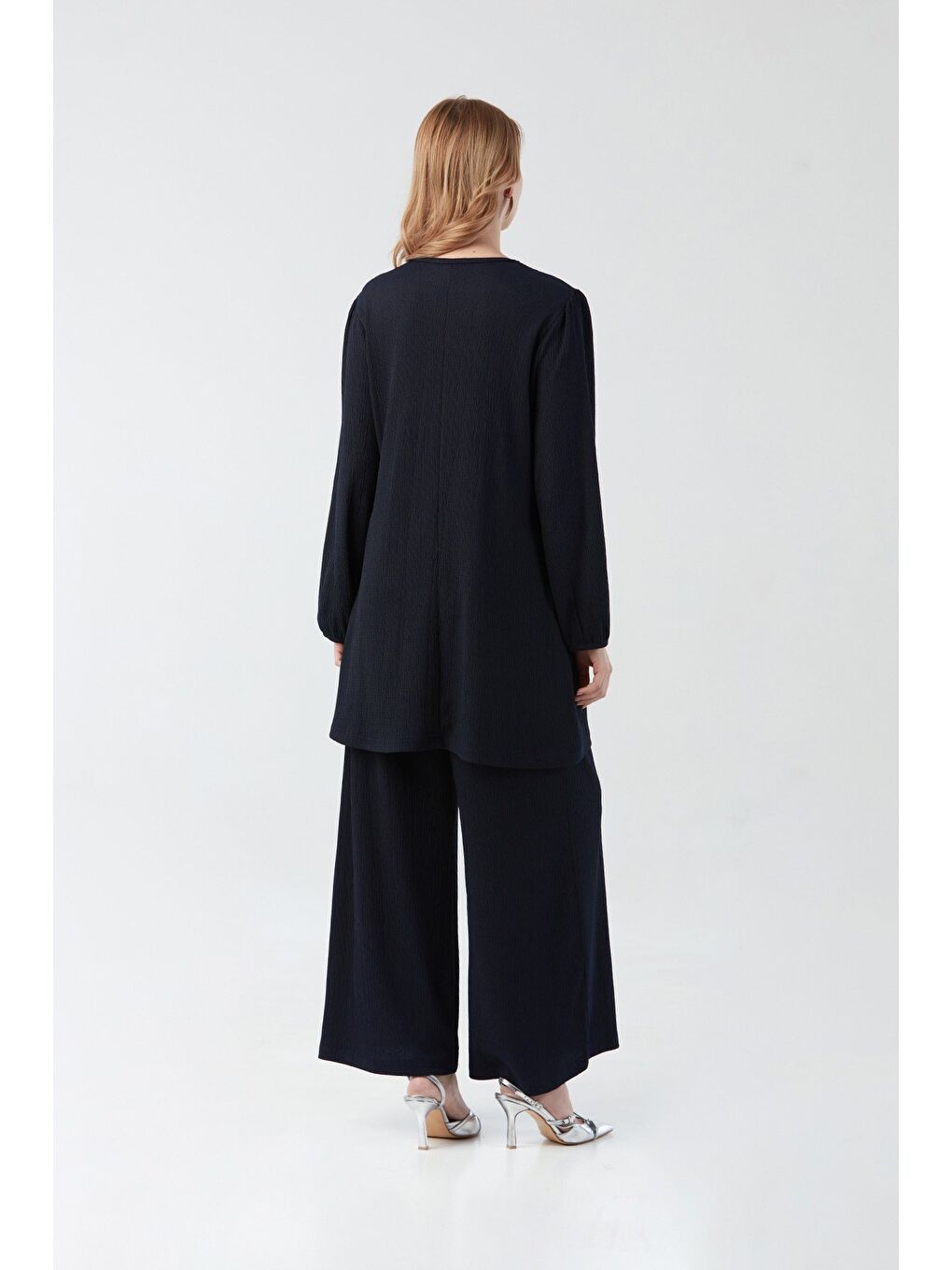 Lacivert Fullamodest Bürümcük Kumaş 2 Li Takım-2