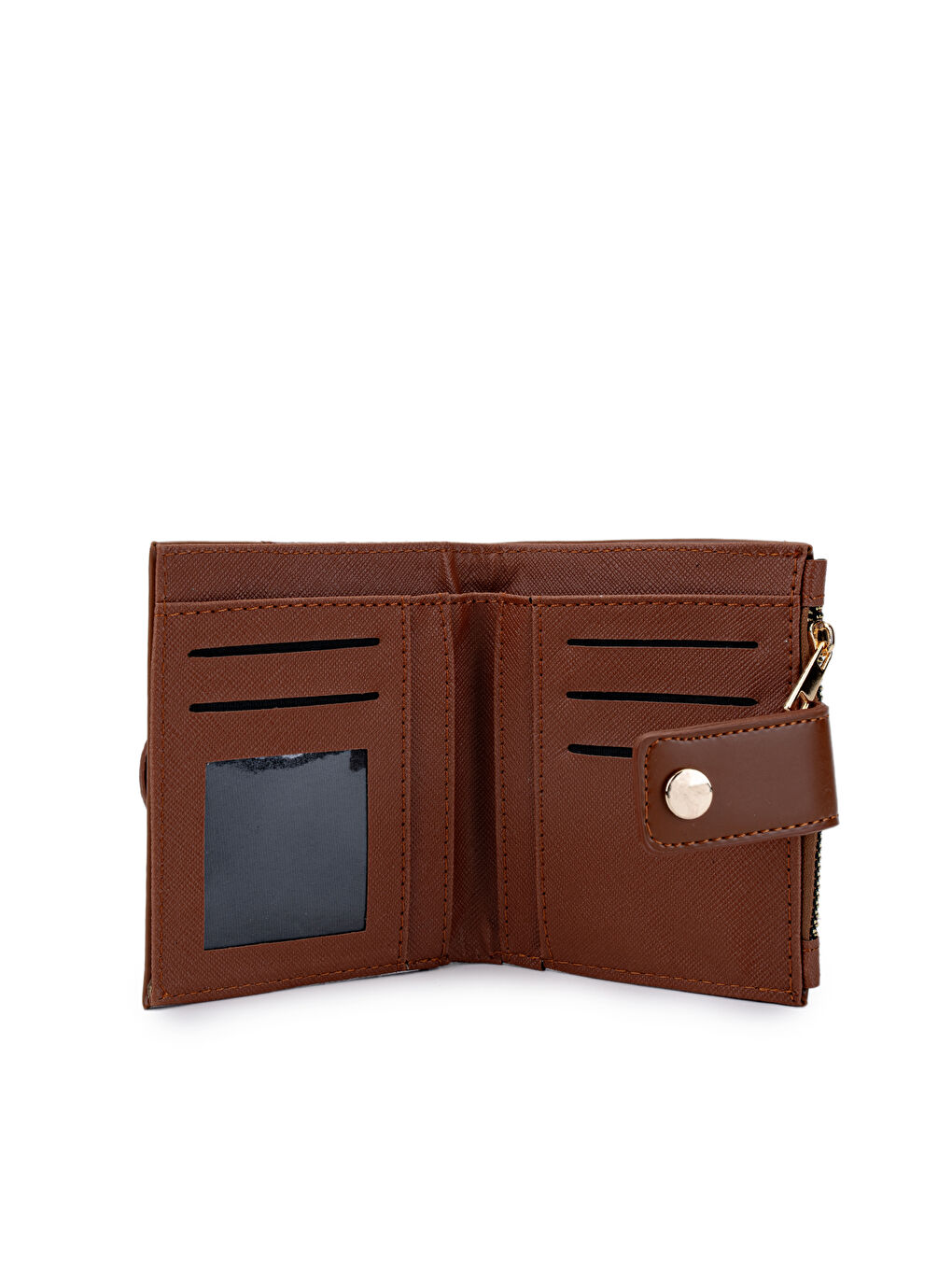 Kahverengi Suni Deri Kadın Cüzdan Taba MN105-1