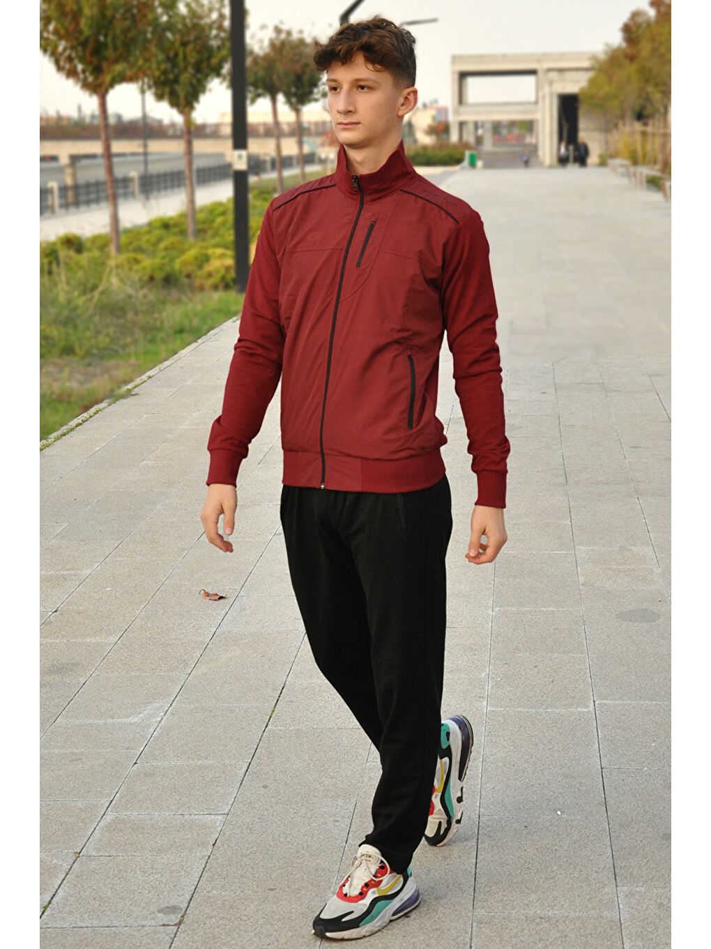 Elastanlı Penye Erkek Eşofman Takımı 6711 Bordo