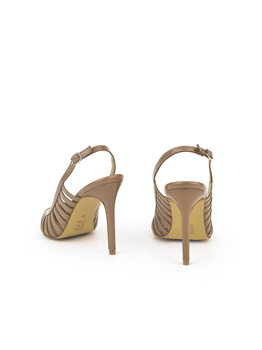 Kadın Hakiki Deri Topuklu Ayakkabı 1511030Z2532 Koyu Bej-2