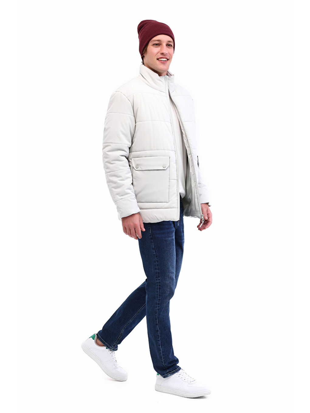 Gri ML ALGER COAT 5PR Taş Rengi Erkek Kısa Mont-2