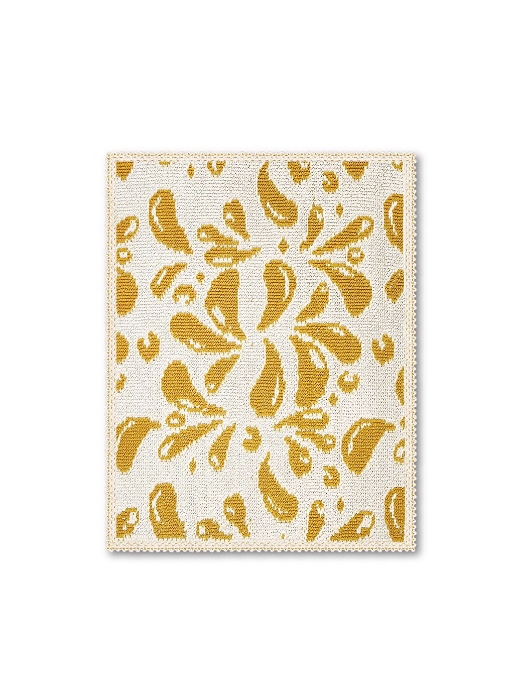 Sarı Good Vibes Doğal Pamuklu 2'li Banyo Paspas Seti 60x100+50x60 Cm - Hardal-2