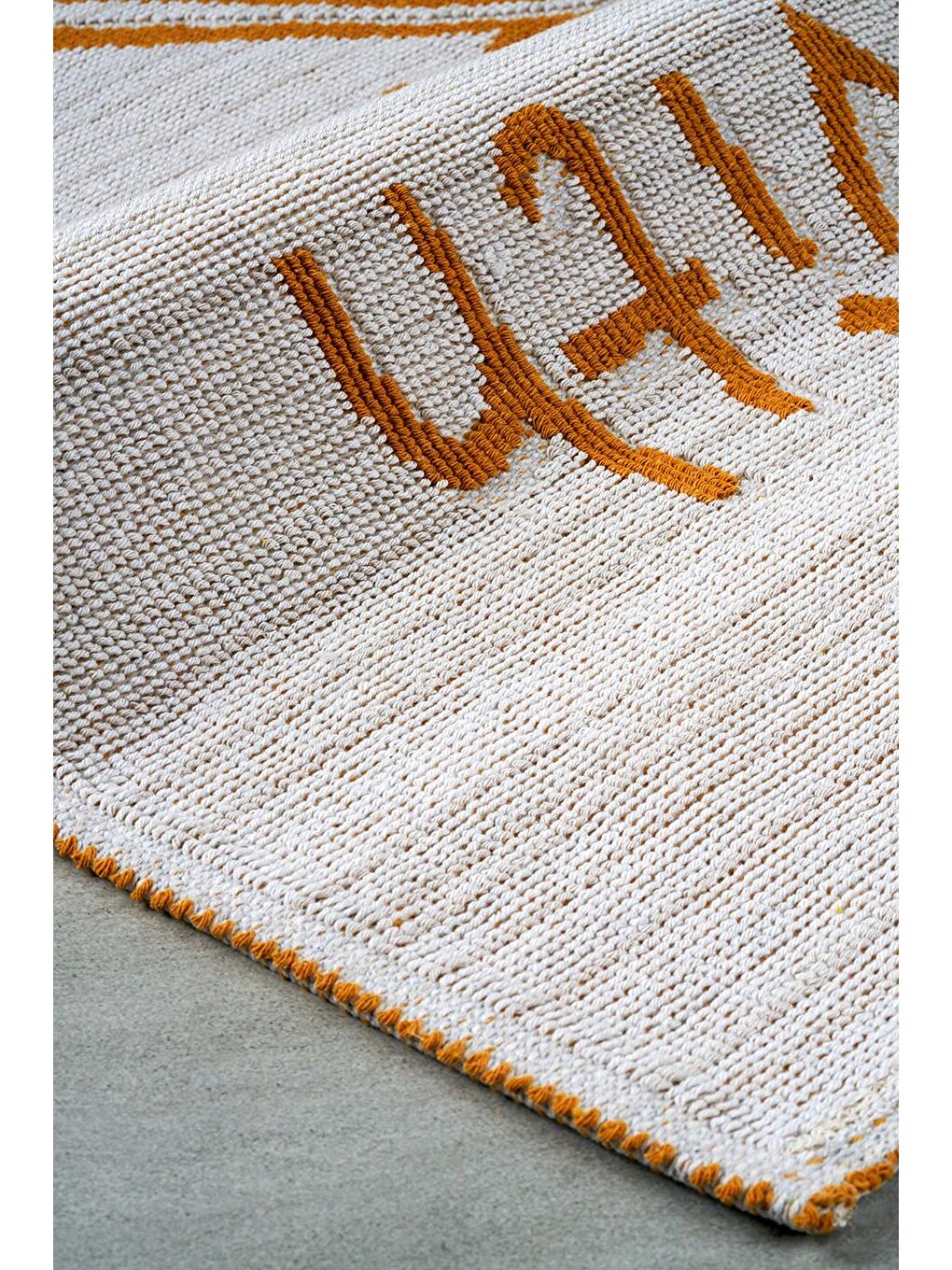 Sarı Go With The Flow Doğal Pamuklu 2'li Banyo Paspas Seti 60X100+50X60 Cm - Hardal-1