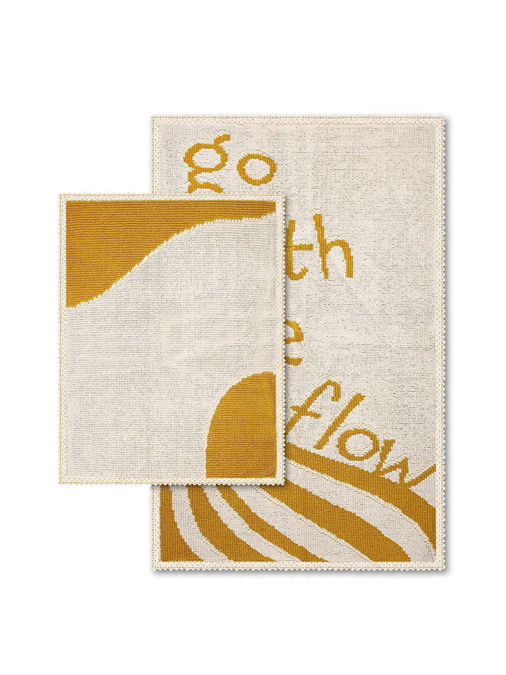 Sarı Go With The Flow Doğal Pamuklu 2'li Banyo Paspas Seti 60X100+50X60 Cm - Hardal-2