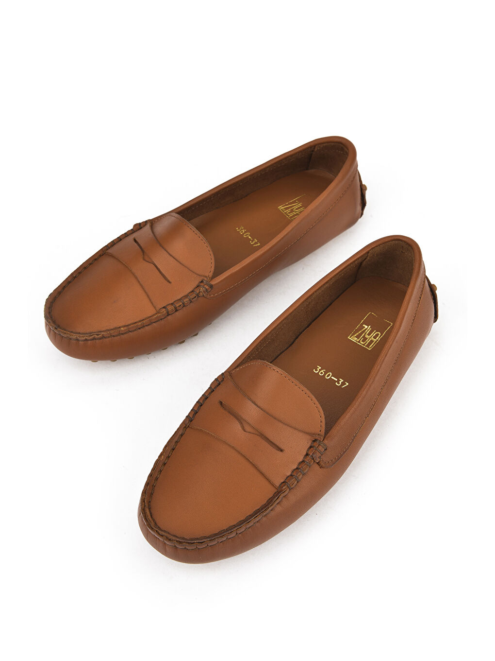 Kahverengi Kadın Hakiki Deri Ayakkabı 1511030Z360 Koyu Taba-4