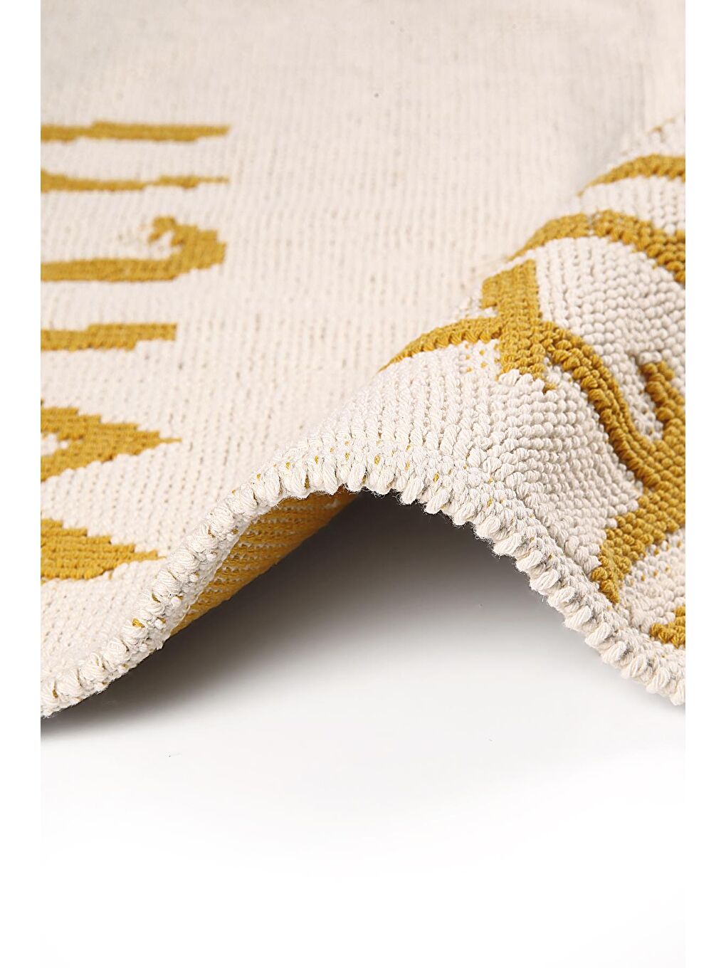 Sarı Go With The Flow Doğal Pamuklu 2'li Banyo Paspas Seti 60X100+50X60 Cm - Hardal-5
