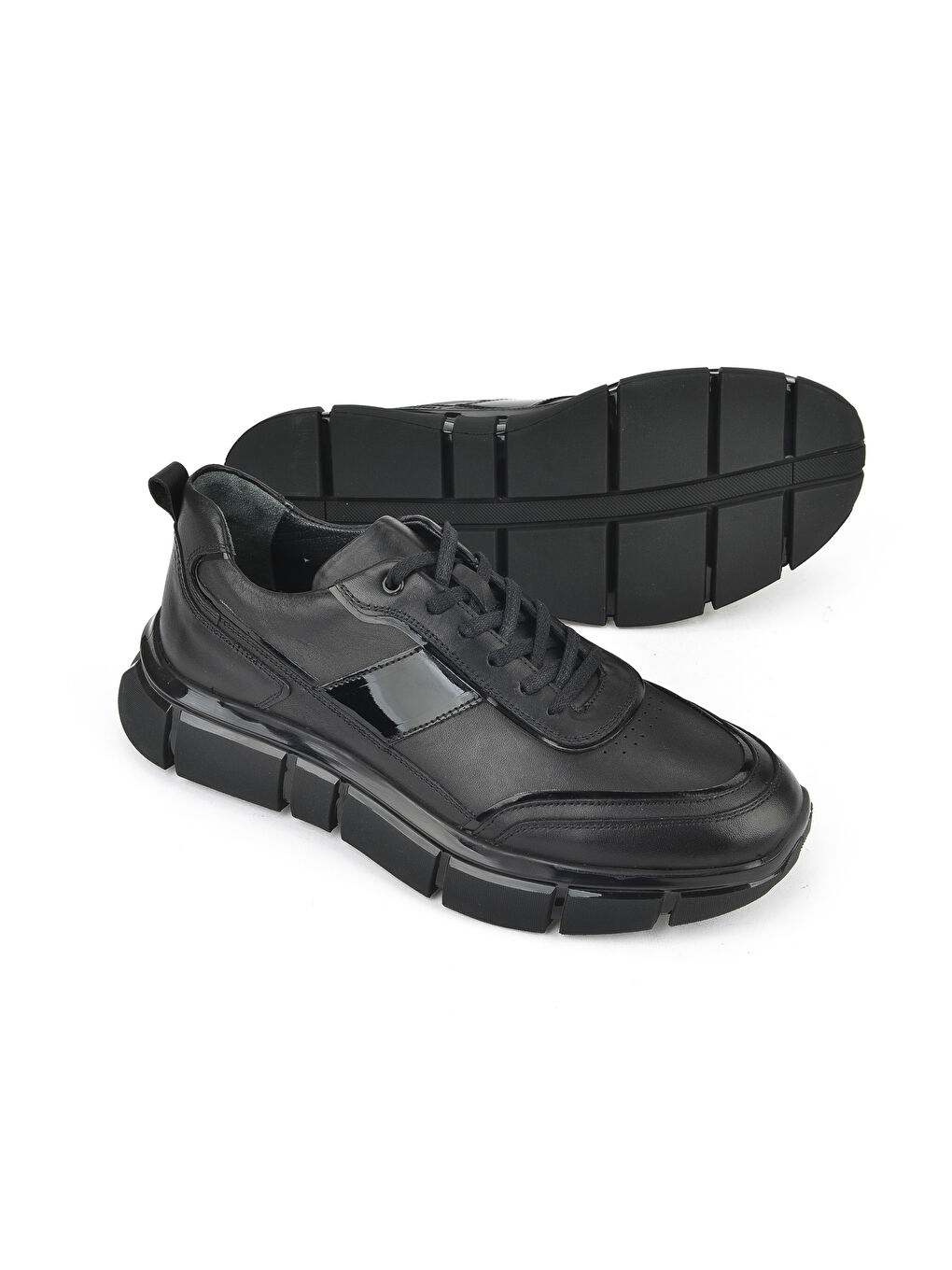 Erkek Hakiki Deri Sneaker 153498Z1792 Siyah-3