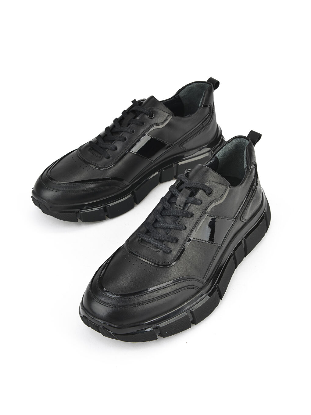 Erkek Hakiki Deri Sneaker 153498Z1792 Siyah-4