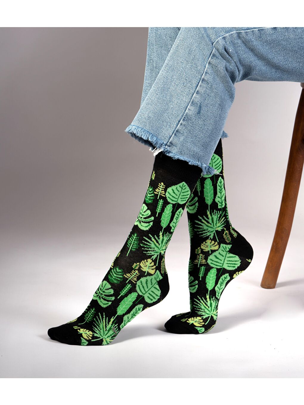 Karışık 6 Çift Organik Pamuklu Dikişsiz Kadın Çok Renkli Desenli Çorap-5