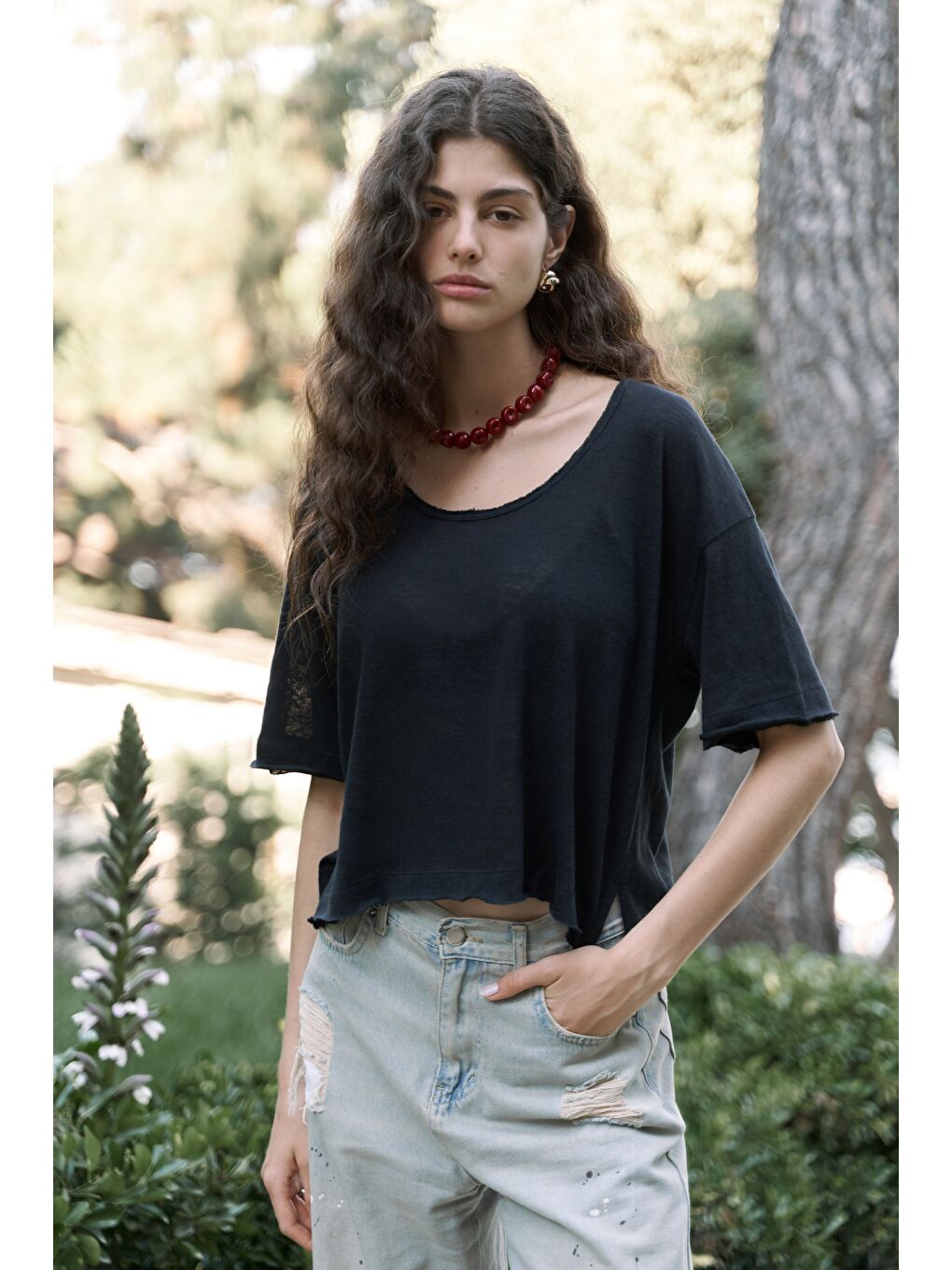 Ripley Yarım Kol Siyah T-Shirt-4