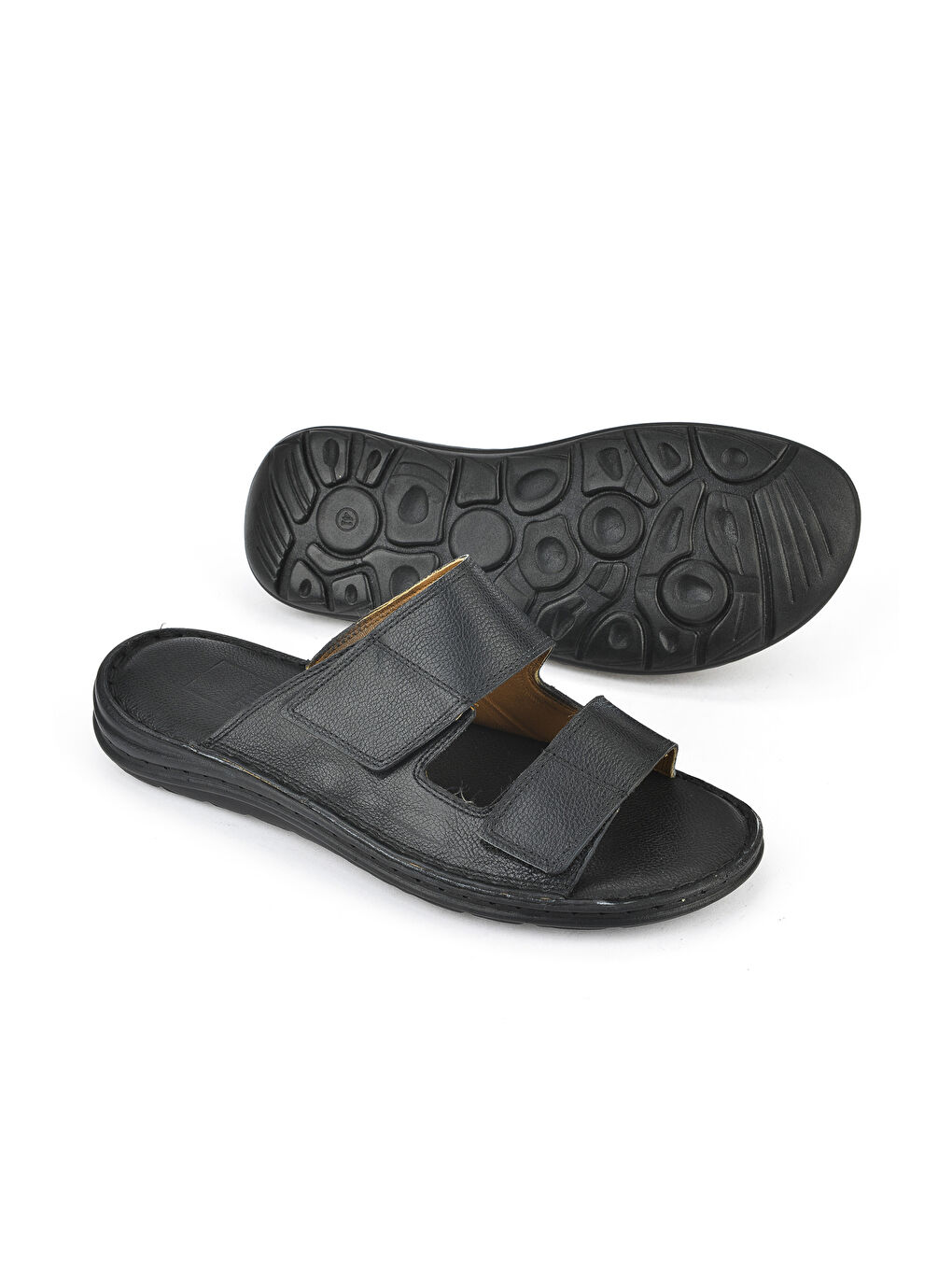 Erkek Hakiki Deri Konfor Terlik 1511052Z0315 Siyah-3