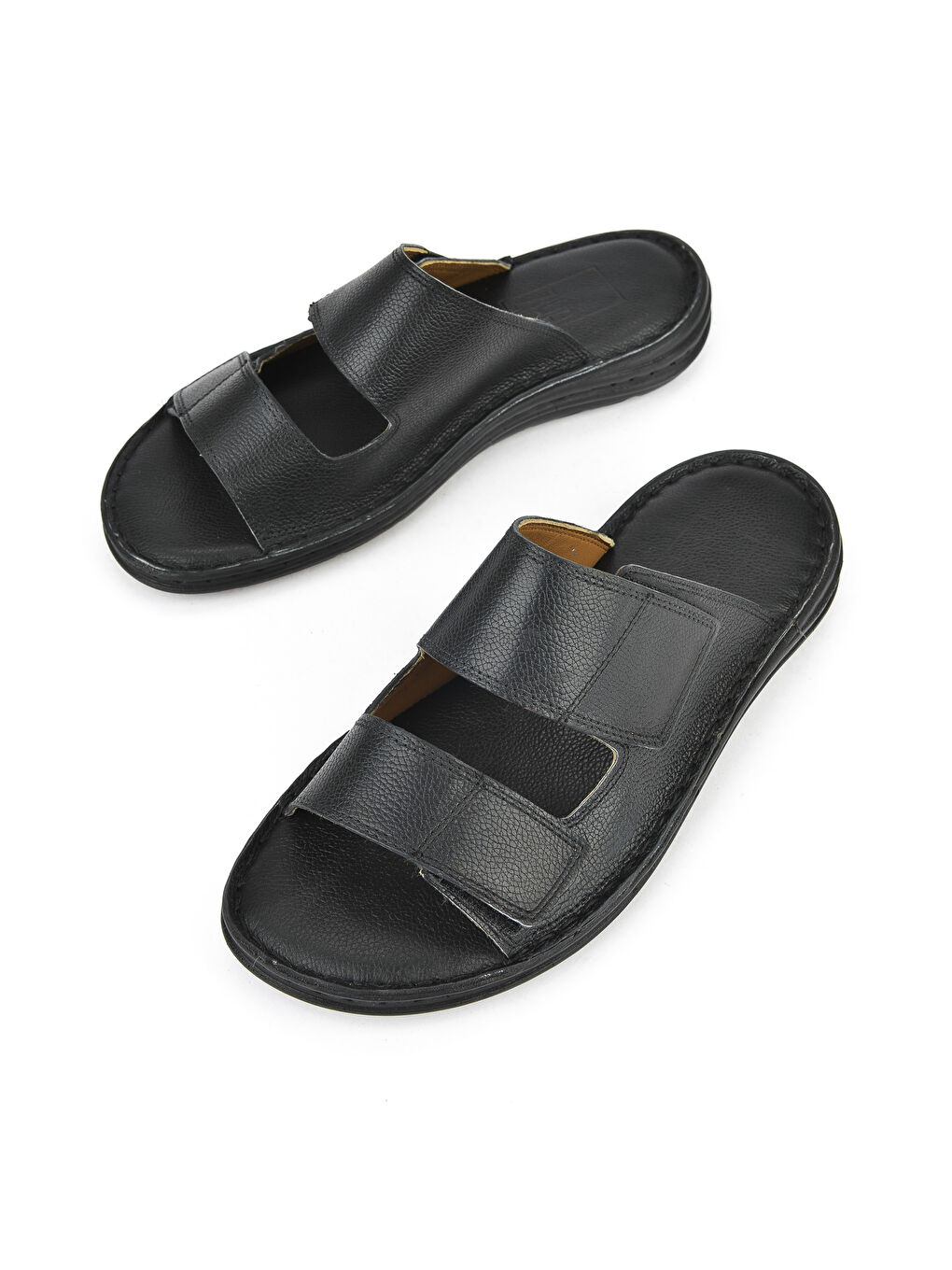 Erkek Hakiki Deri Konfor Terlik 1511052Z0315 Siyah-4