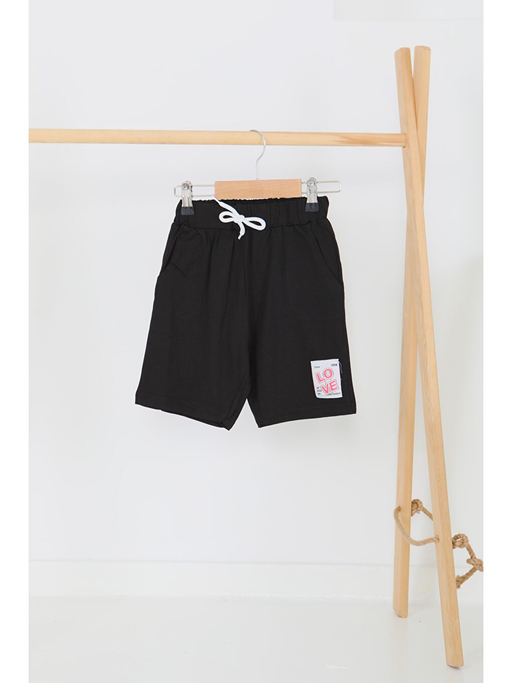 Kız Çocuk Siyah Baskılı Şort - 27332